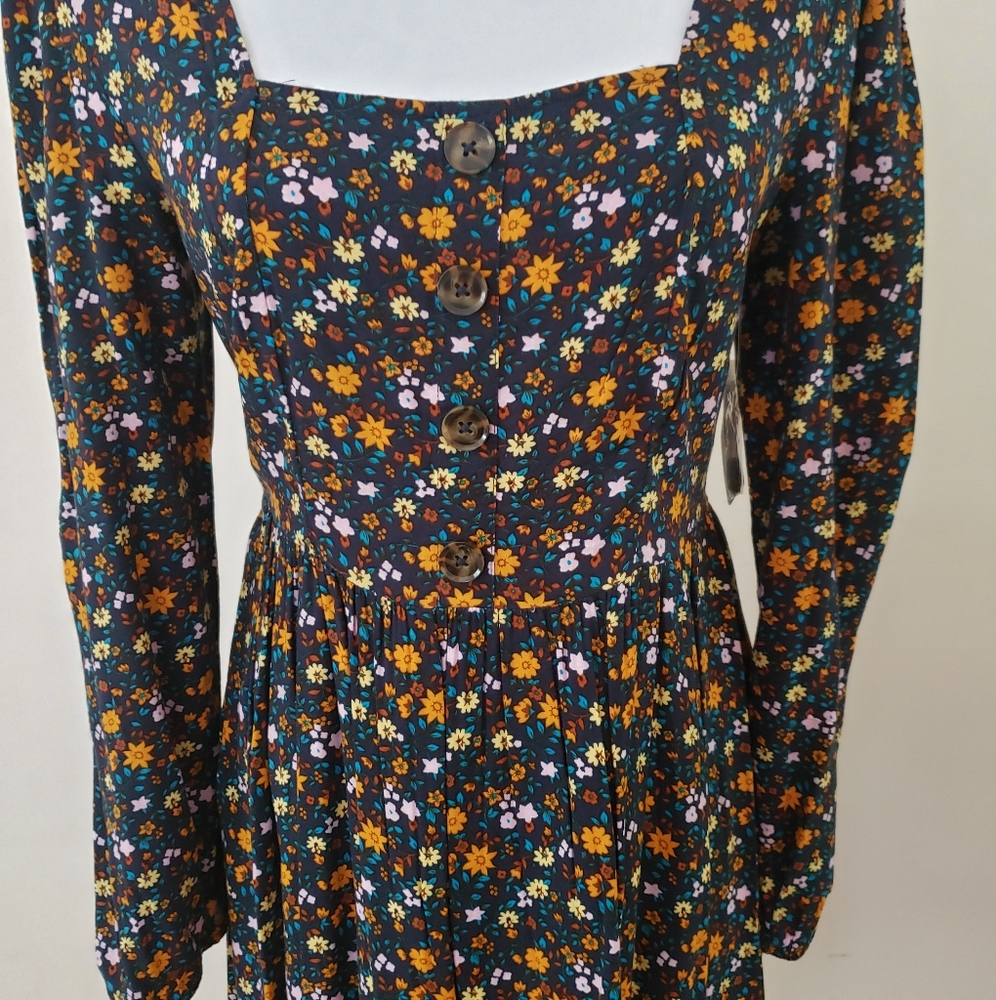 Mudd Square Neck Floral Dress
